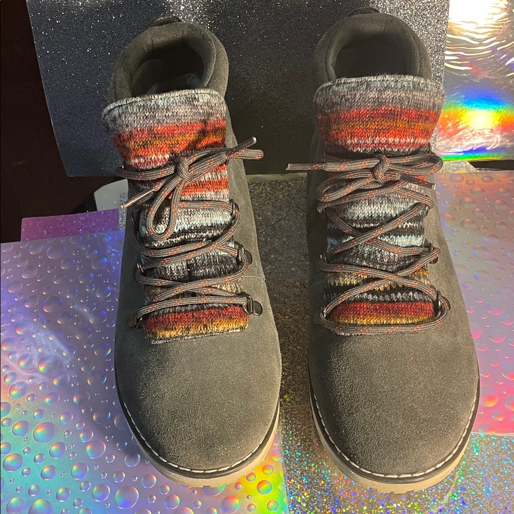 BOBS from Skechers Charcoal Knit Accent Boots